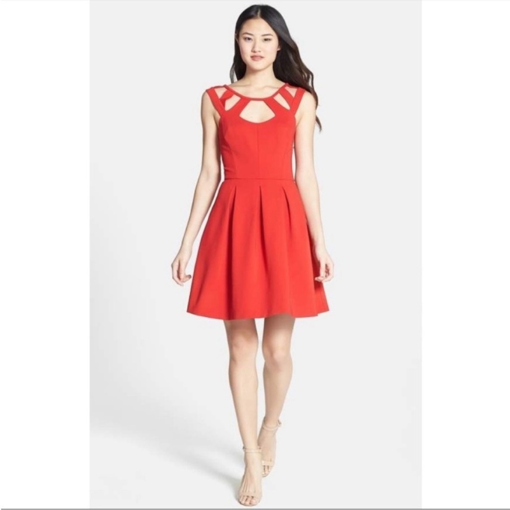 Betsey Johnson Fit and Flare Cutout Dress